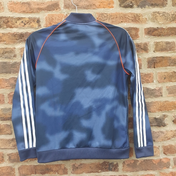 Adidas ALLOVER PRINT CAMO SST TRACK JACKET Boys 12-13y Blue - Picture 11 of 11